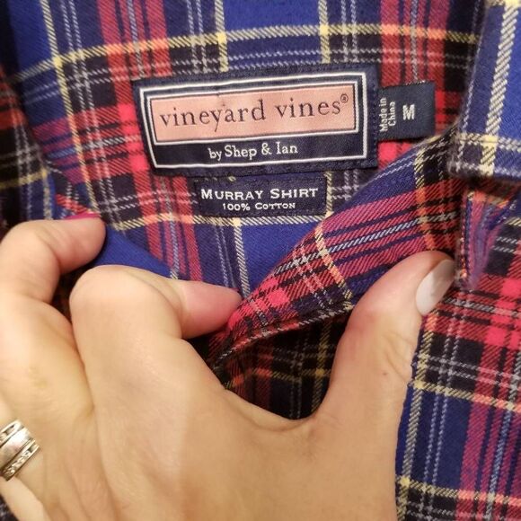 Vineyard Vines Murray Shirt Light Flannel M - Picture 2 of 7